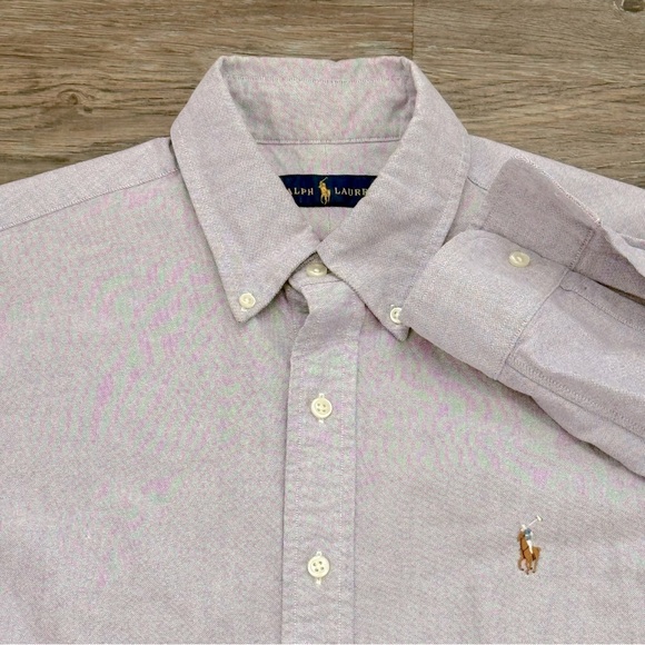 Ralph Lauren Men’s Purple Long Sleeve Button Down Medium Shirt - Picture 1 of 6